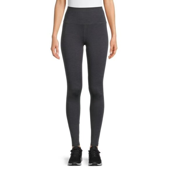High-Waisted Gray Stretch Leggings By Shosho Womens Activewear Pants EUC - Picture 1 of 4